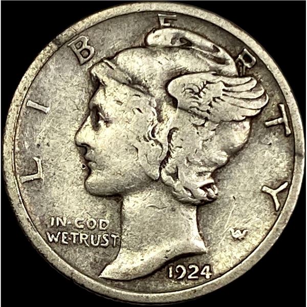 1924-D Silver Mercury Dime LIGHTLY CIRCULATED