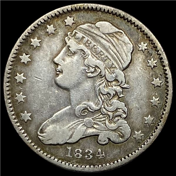 1834 Capped Bust Quarter NEARLY UNCIRCULATED