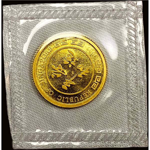 1999 Singapore 1/20oz Gold $5 Rabbit CHOICE  PROOF