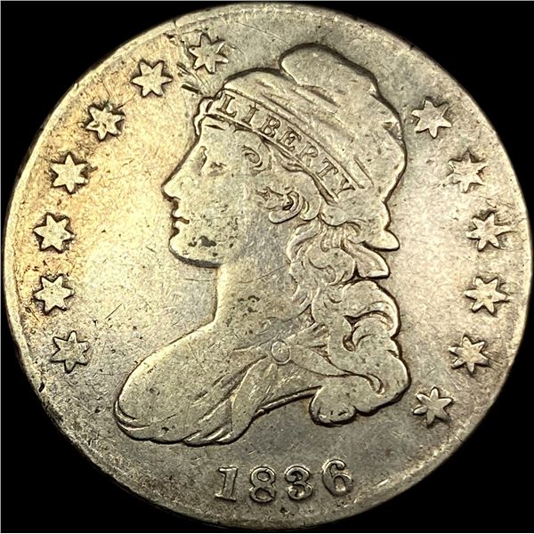 1836 Capped Bust Half Dollar LIGHTLY  CIRCULATED