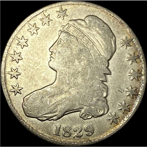 1829 Capped Bust Half Dollar LIGHTLY  CIRCULATED