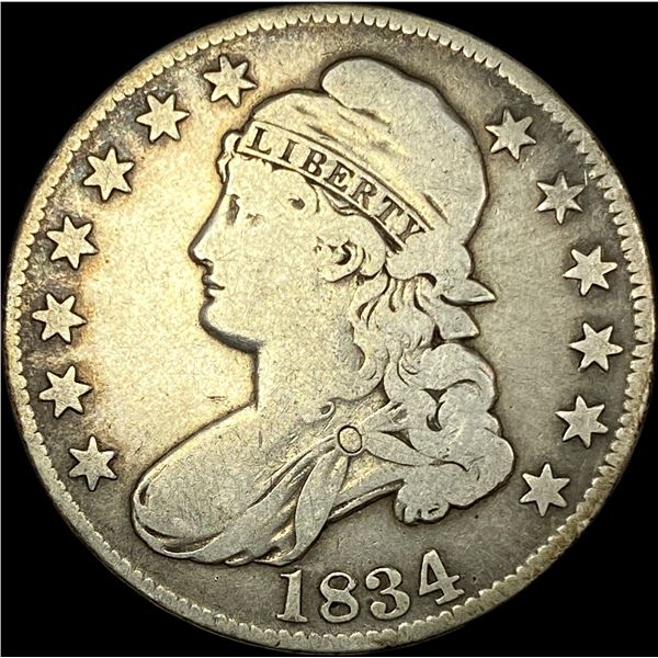 1834 Capped Bust Half Dollar LIGHTLY  CIRCULATED