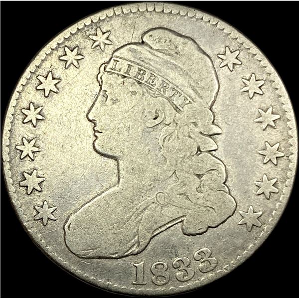 1833 Capped Bust Half Dollar LIGHTLY  CIRCULATED