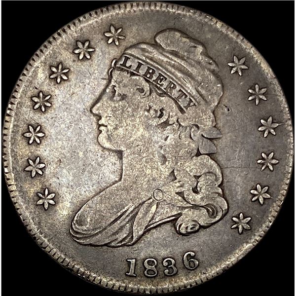 1836 Capped Bust Half Dollar LIGHTLY  CIRCULATED