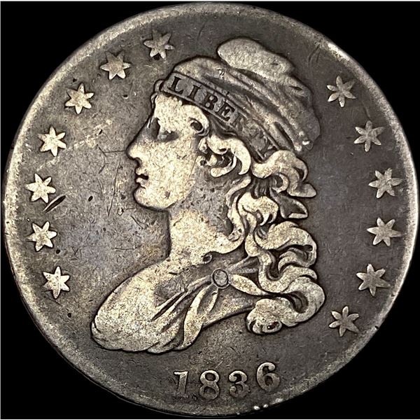 1836 Capped Bust Half Dollar LIGHTLY  CIRCULATED