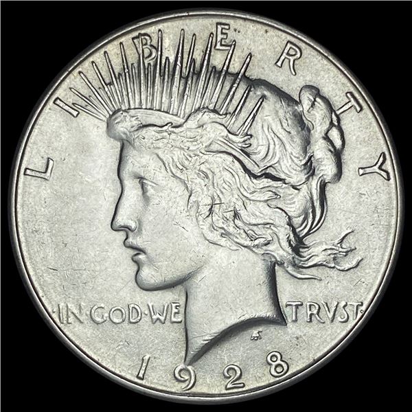 1928-S Silver Peace Dollar CHOICE AU