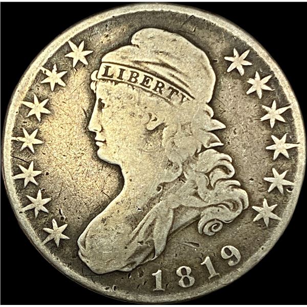 1819 Capped Bust Half Dollar LIGHTLY  CIRCULATED