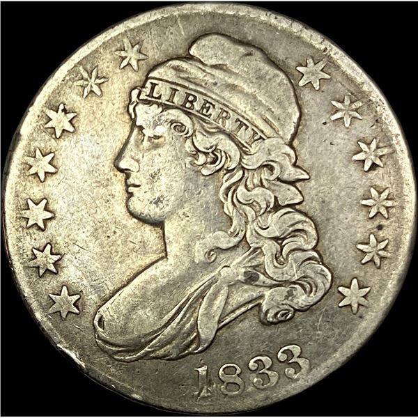 1833 Capped Bust Half Dollar LIGHTLY  CIRCULATED