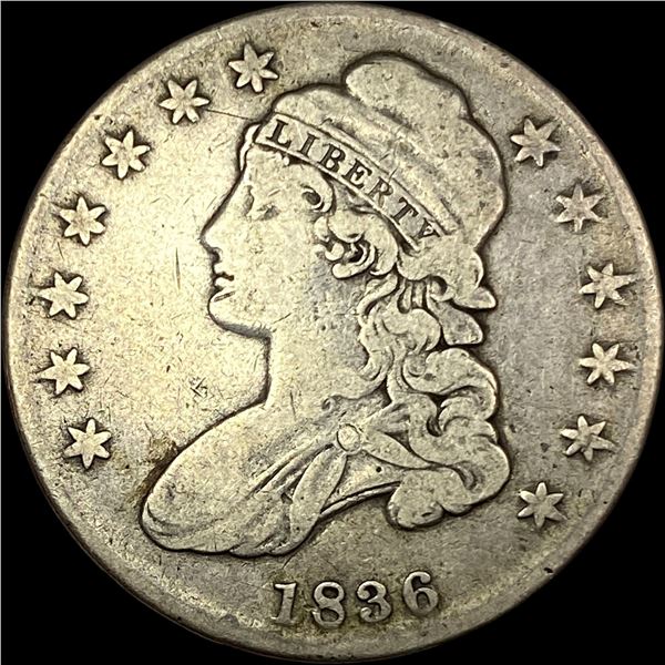 1836 Capped Bust Half Dollar LIGHTLY  CIRCULATED