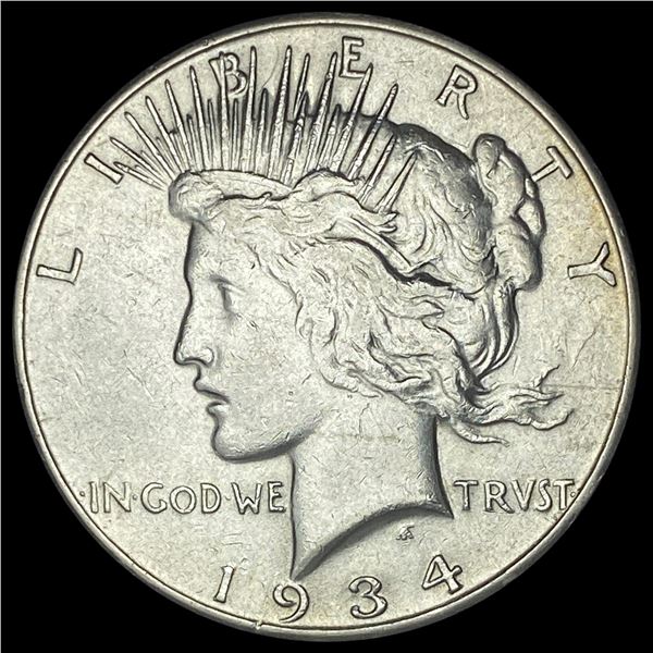 1934-S Silver Peace Dollar CLOSELY  UNCIRCULATED