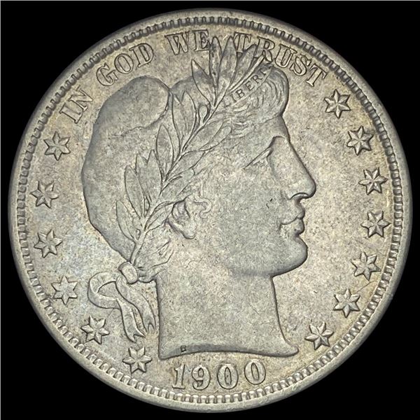 1900 Silver Barber Half Dollar NEARLY  UNCIRCULATED