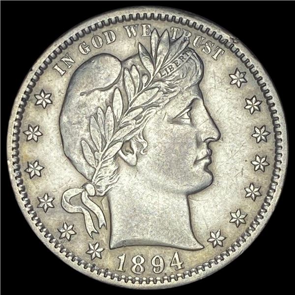 1894 Silver Barber Quarter CLOSELY  UNCIRCULATED
