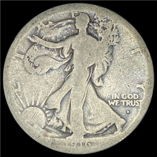 1916-S Walking Liberty Half Dollar NICELY  CIRCULATED