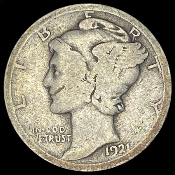 1921 Silver Mercury Dime NICELY CIRCULATED