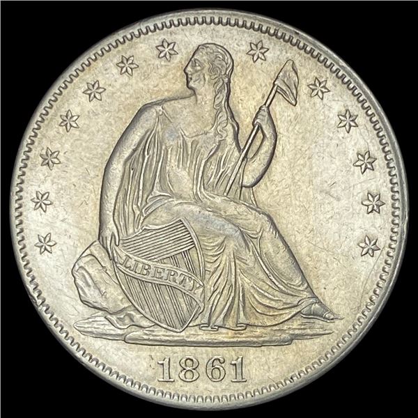 1861 Silver Half Dollar CLOSELY UNCIRCULATED