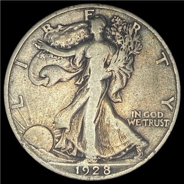 1928-S Silver Walking Liberty Half Dollar  LIGHTLY CIRCULATED