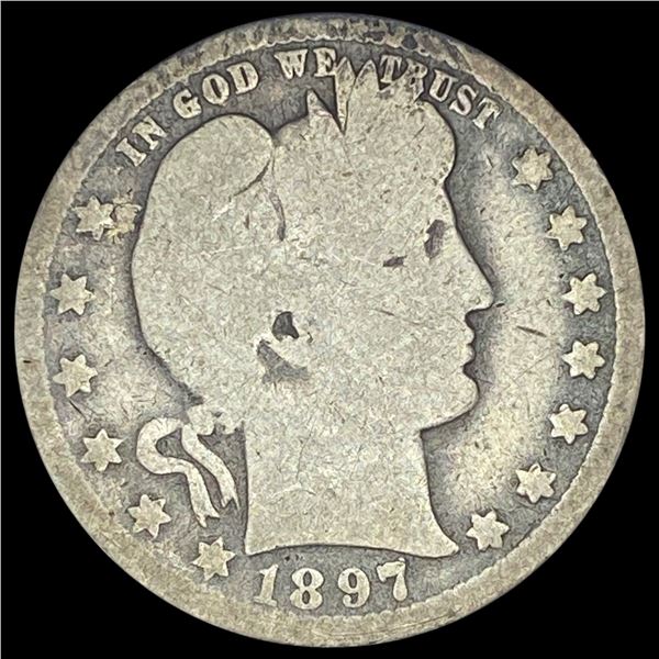 1897-O Silver Barber Quarter NICELY  CIRCULATED
