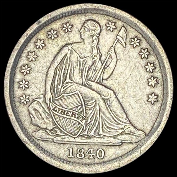 1840 Seated Liberty Dime (No Drapery) CLOSELY  UNCIRCULATED