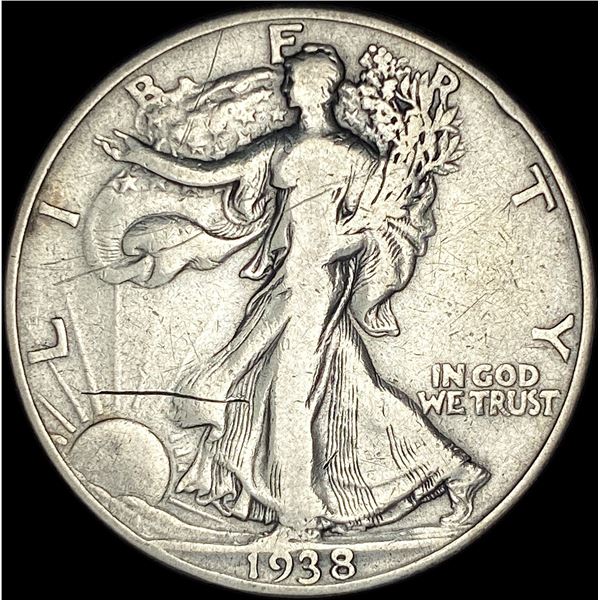 1938-D Walking Liberty Half Dollar LIGHTLY  CIRCULATED