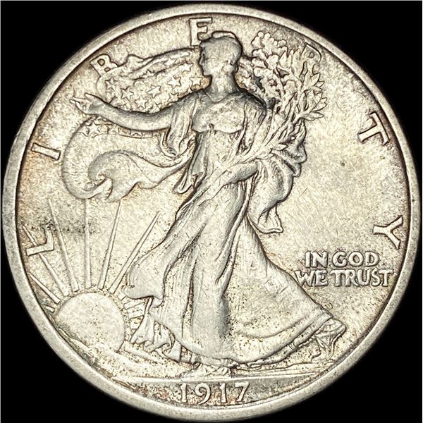 1917-S Walking Liberty Half Dollar CLOSELY  UNCIRCULATED