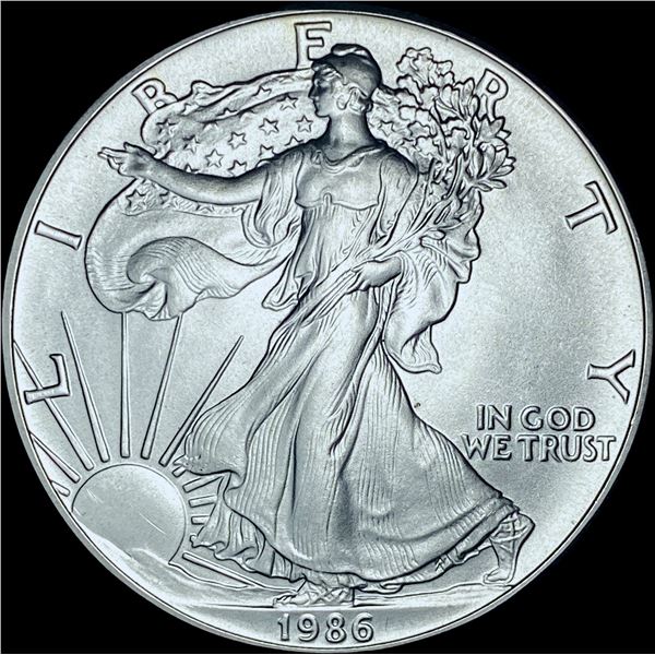 1986 1oz Silver American Eagle $1 GEM BU