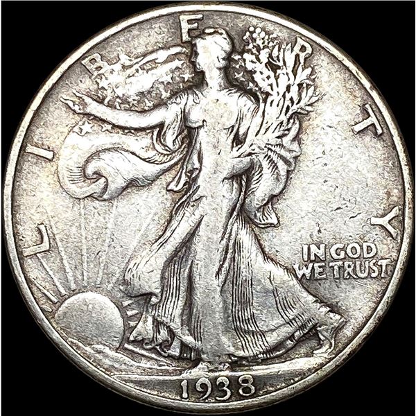 1938-D Walking Liberty LIGHTLY CIRCULATED