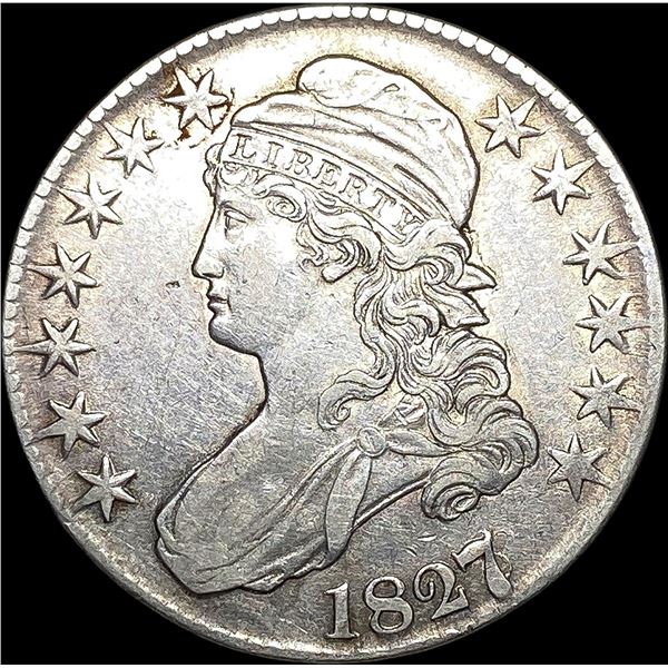 1827 Capped Bust Half Dollar CLOSELY  UNCIRCULATED
