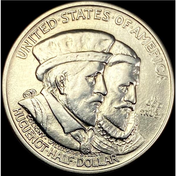 1924 Silver Huguenot Half Dollar NEARLY  UNCIRCULATED