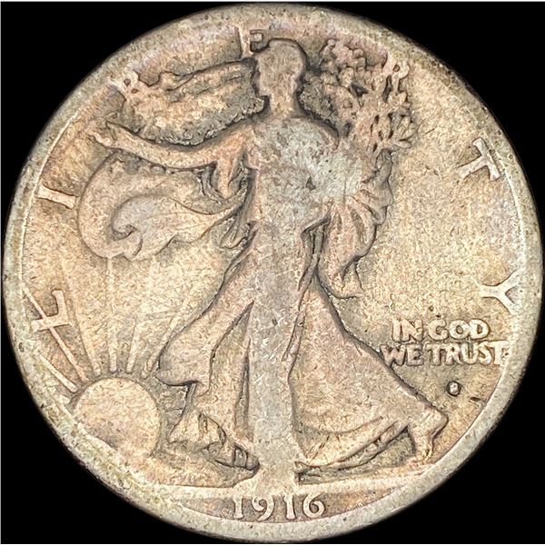 1916-S Walking Liberty Half Dollar NICELY  CIRCULATED