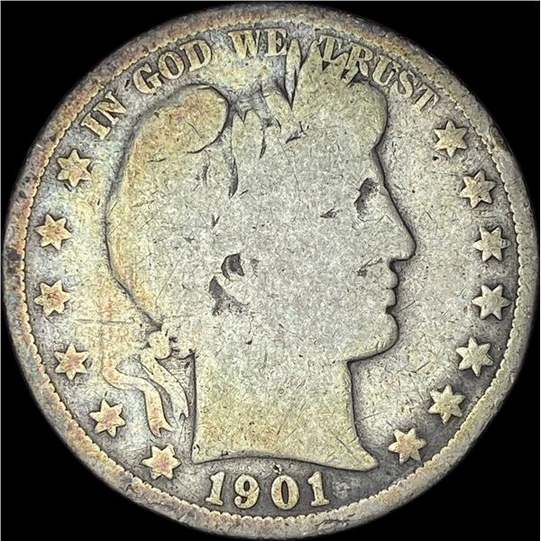 1901-S Silver Barber Half Dollar NICELY  CIRCULATED