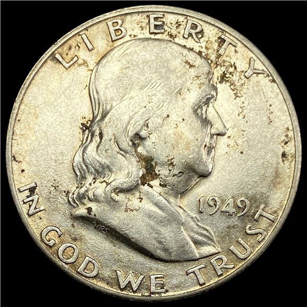 1949-S Silver Franklin Half Dollar CLOSELY  UNCIRCULATED