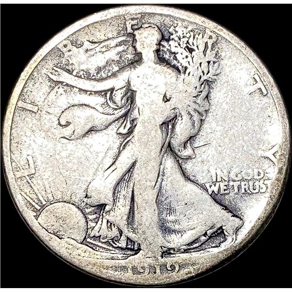 1919-D Silver Walking Liberty Half Dollar  NICELY CIRCULATED