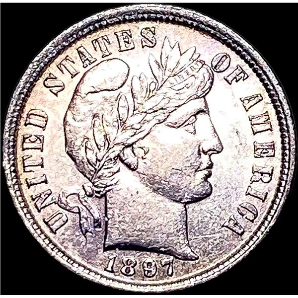 1897 Barber Dime CLOSELY UNCIRCULATED
