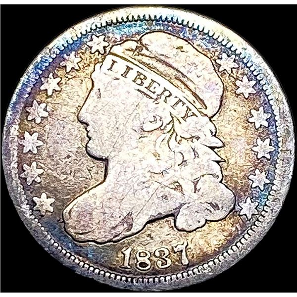 1837 Capped Bust Dime NICELY CIRCULATED