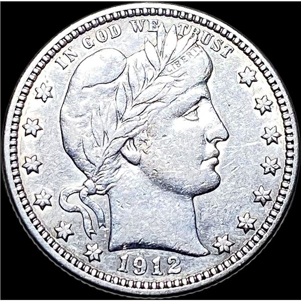1912-S Silver Barber Quarter NEARLY  UNCIRCULATED
