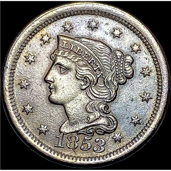 1853 Braided Hair Large Cent UNCIRCULATED