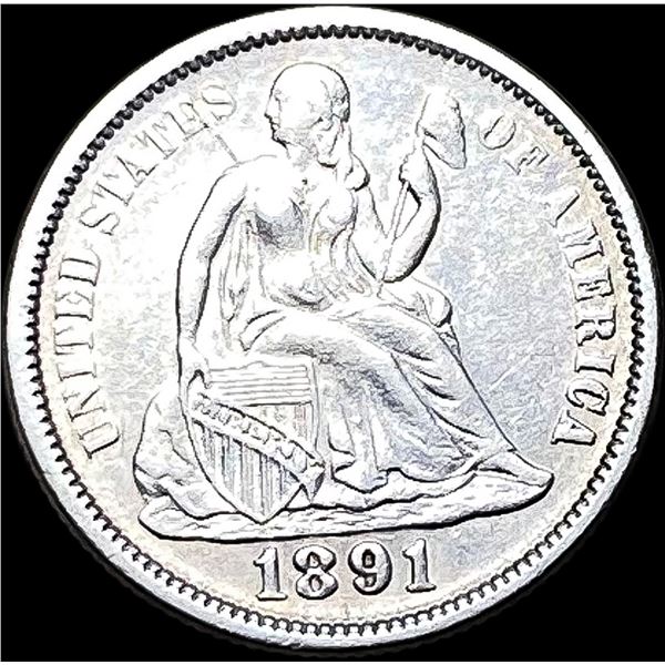 1891 Silver Dime CLOSELY UNCIRCULATED