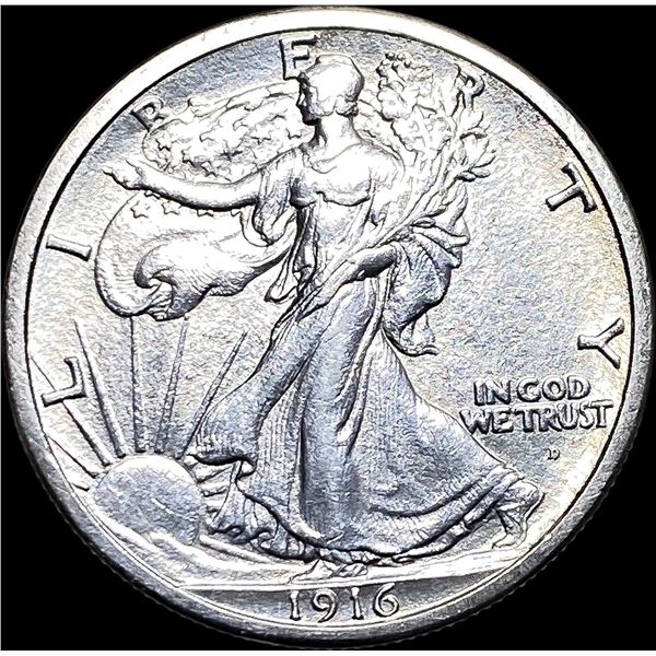 1916-D Walking Liberty Half Dollar CLOSE UNC