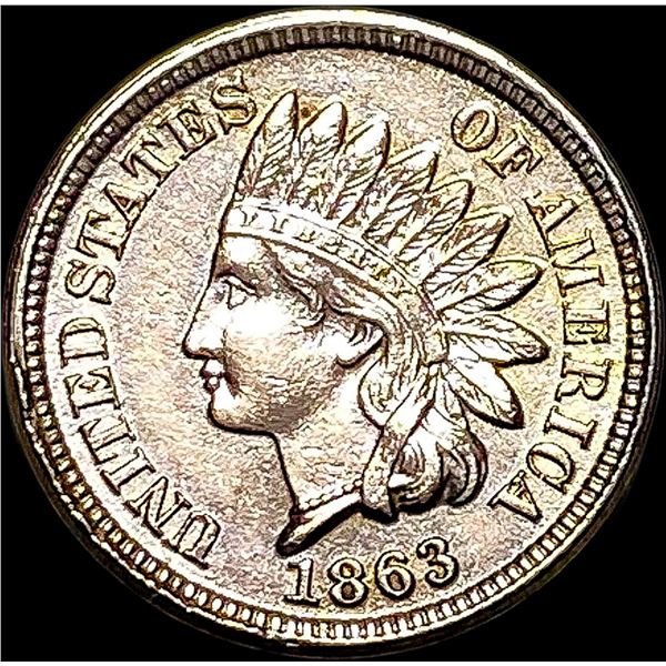 1863 Indian Head Cent CLOSELY UNCIRCULATED