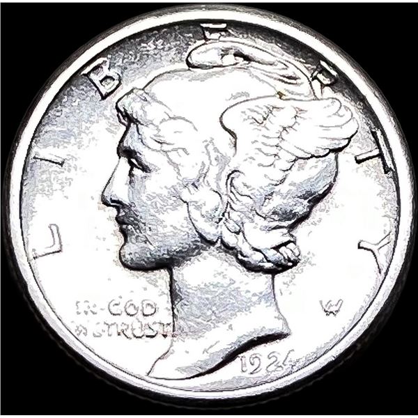 1924 Mercury Dime CLOSELY UNCIRCULATED