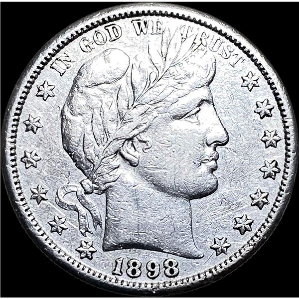 1898-S Silver Barber Half Dollar NEARLY  UNCIRCULATED