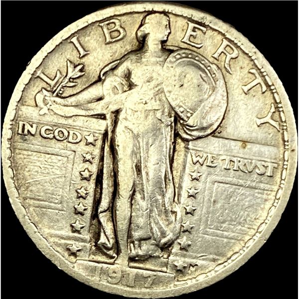 1917 Type 1 Standing Liberty Quarter LIGHTLY  CIRCULATED