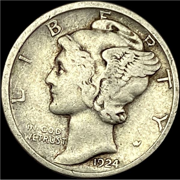 1924-D Silver Mercury Dime NEARLY  UNCIRCULATED