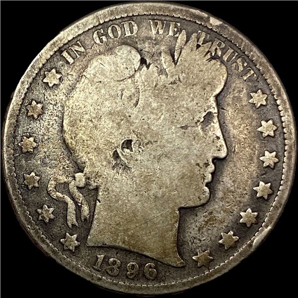1896 Barber Half Dollar NICELY CIRCULATED