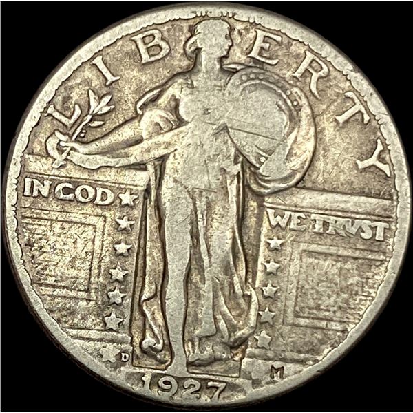 1927-D Silver Standing Liberty Quarter  LIGHTLY CIRCULATED