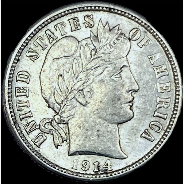 1914-D Silver Barber Dime CHOICE AU