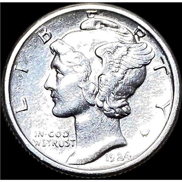 1924-S Silver Mercury Dime CLOSELY  UNCIRCULATED