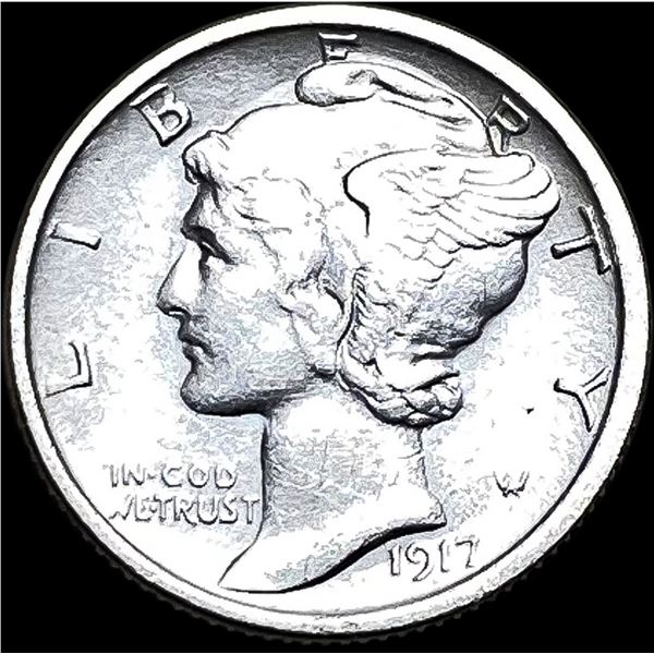 1917-S Silver Mercury Dime CLOSELY  UNCIRCULATED