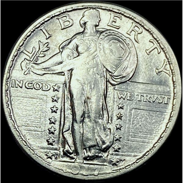 1917-D Type 1 Standing Liberty Quarter CHOICE  AU