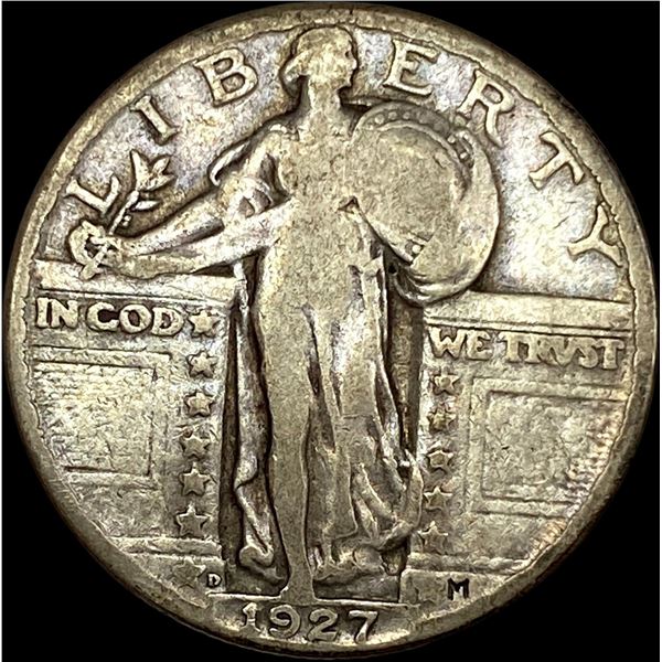 1927-D Silver Standing Liberty Quarter  LIGHTLY CIRCULATED
